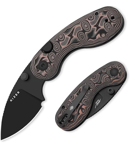 Amazon.com: Kizer Momo Pocket Folding Knife, 4.11” 14C28N Blade